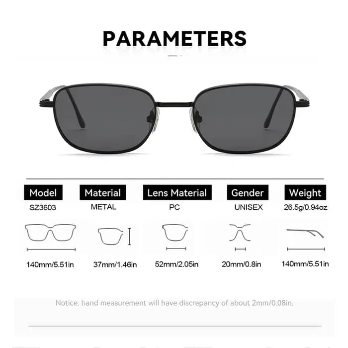 DDDLONG mode petit carré rétro lunettes de soleil femmes classique Vintage Punk lunettes de soleil p