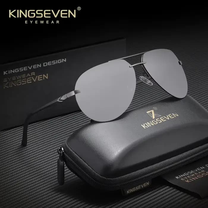 Lunettes de soleil polarisées sans monture KINGSEVEN UV400 pour hommes et femmes, idéales pour la co