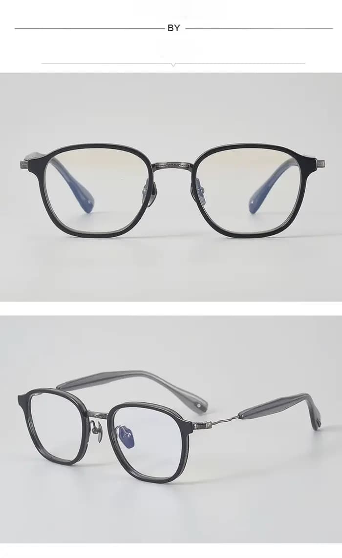 Lunettes en titane, montures ovales vintage en acétate faites à la main pour femmes et hommes, anti-