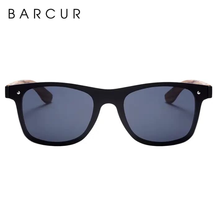 BARCUR luxe ombre de soleil hommes en bois lunettes de soleil UV400 mode carré lunettes de soleil fe