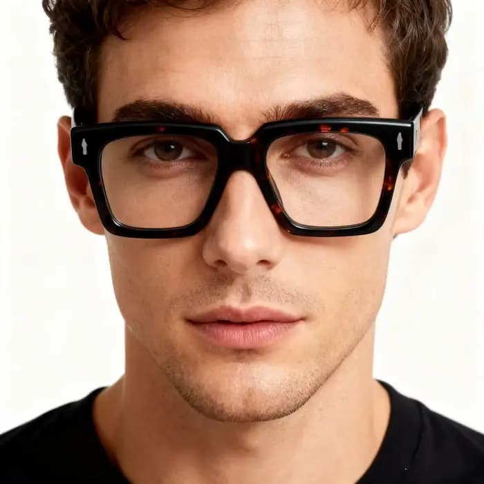 Monture de lunettes en acétate faite à la main pour hommes