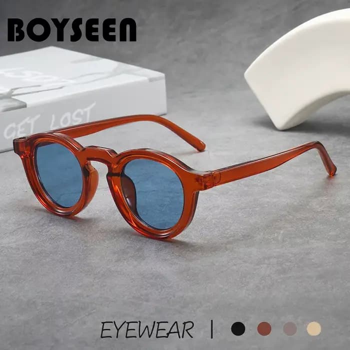 Lunettes de soleil ovales à monture optique rétro pour hommes