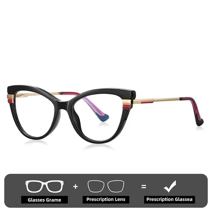 OKH mode lunettes de lecture œil de chat femmes lunettes progressives multifocales avec lentilles de