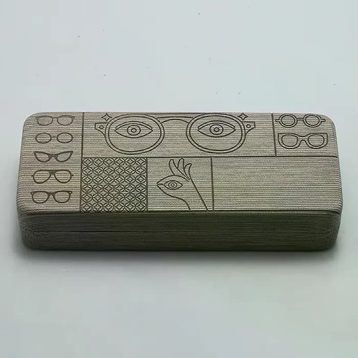 Étui à lunettes à motif géométrique