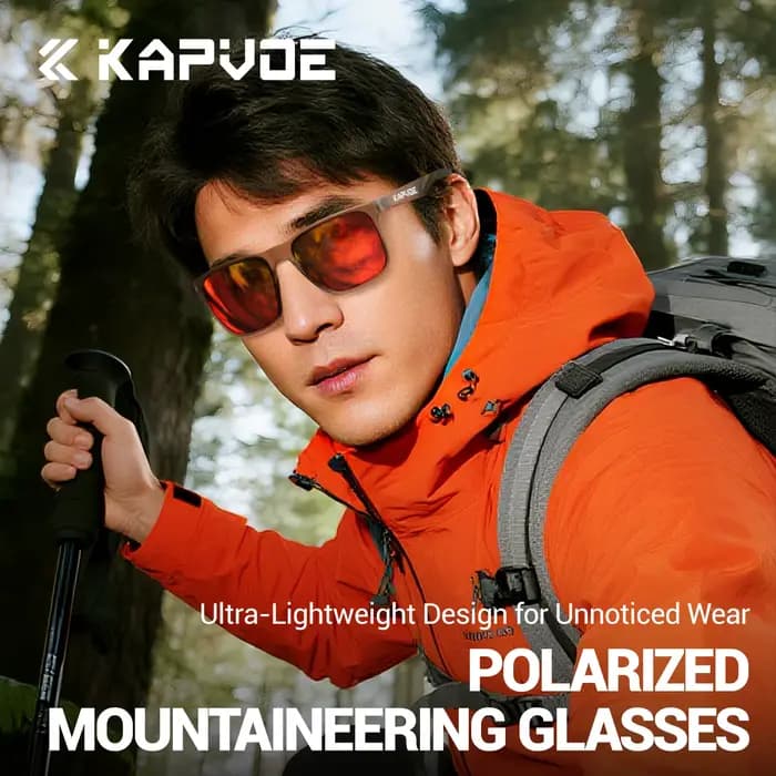 Kapvoe nouveau extérieur hommes lunettes de soleil polarisées légères