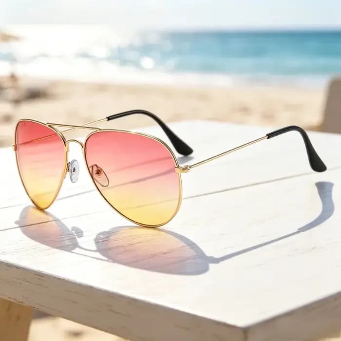 Lunettes de soleil aviateur rétro classiques à double pont, verres dégradés UV400, monture métallique, pour hommes et femmes, protection solaire, plage, conduite