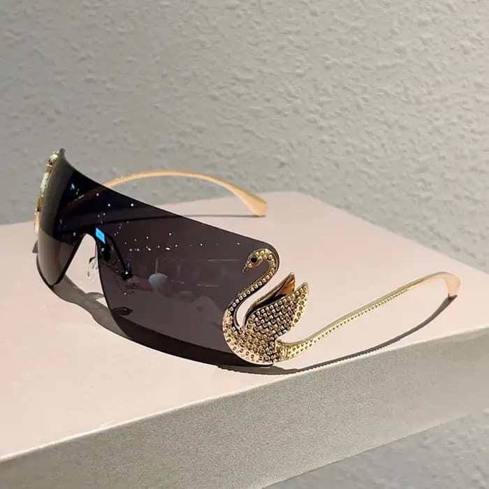 KAMMPT sans monture Y2k lunettes de soleil femmes mode monobloc dégradé nuances 2025 nouveau