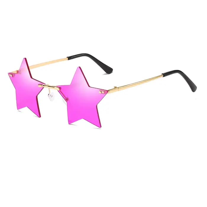 Lunettes de soleil sans monture en forme d'étoile