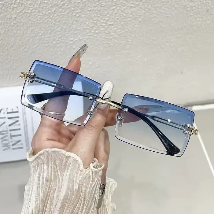 Lunettes de soleil tendance sans monture pour hommes et femmes