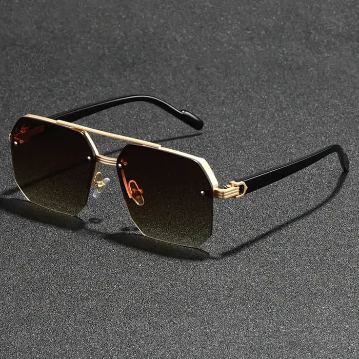 Lunettes de soleil classiques noires à grandes nuances carrées pour femmes et hommes
