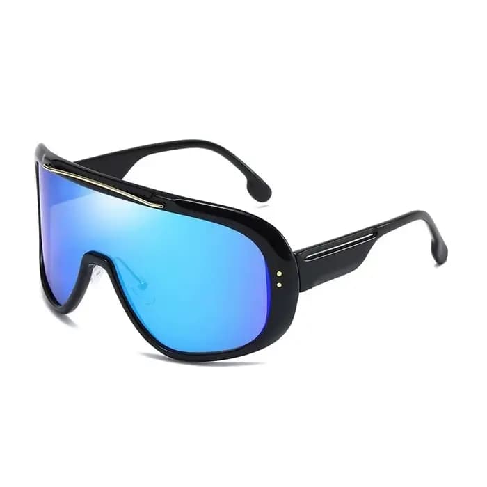 Bouclier miroir visière masque lunettes de soleil femmes hommes 2023 surdimensionné coupe-vent