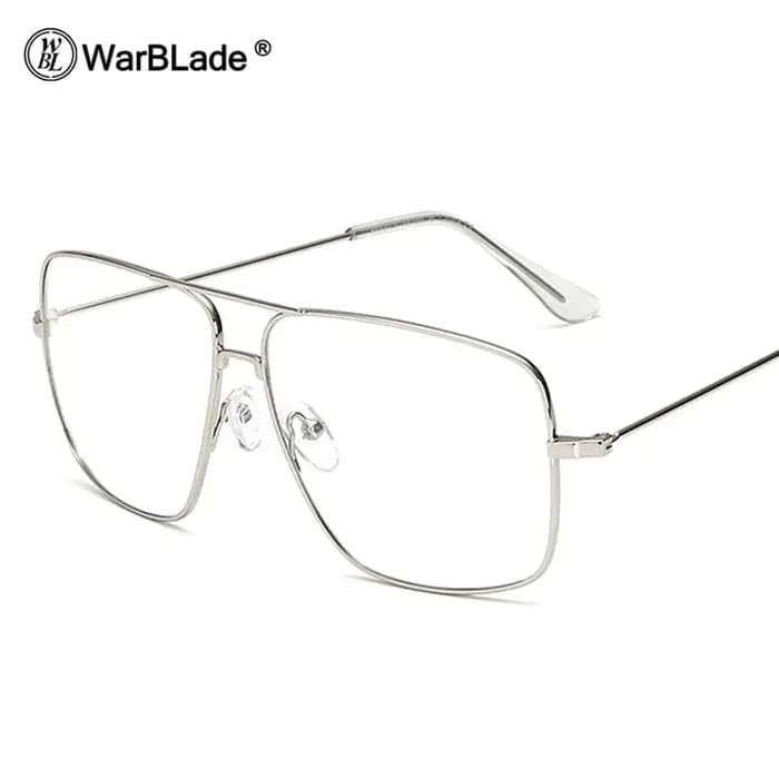 WarBLade Vintage or métal cadre lunettes hommes femmes