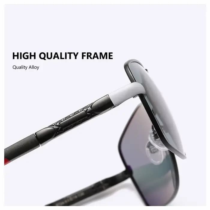 AOWEAR hommes lunettes de soleil miroir polarisées pour hommes femmes de luxe qualité rétro Rectangl
