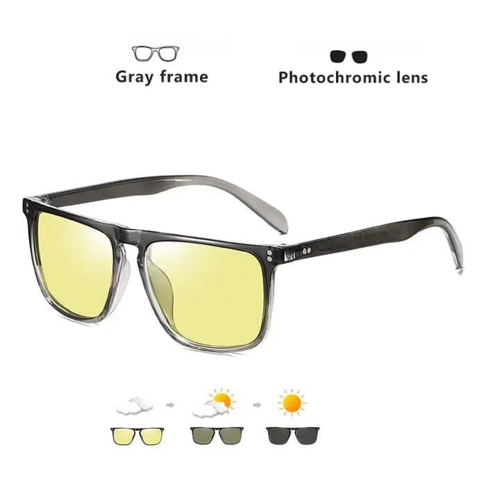 Marque Rivet carré photochromique lunettes de soleil hommes polarisées femmes conduite
