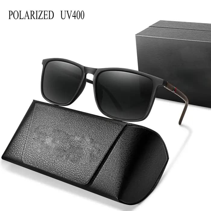 Lunettes de soleil de luxe carrées Vintage polarisées coupe-vent pour cyclisme
