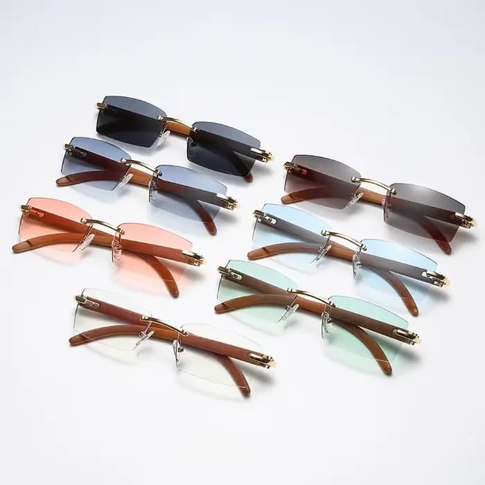 Lunettes De soleil Vintage Steampunk sans bords pour hommes