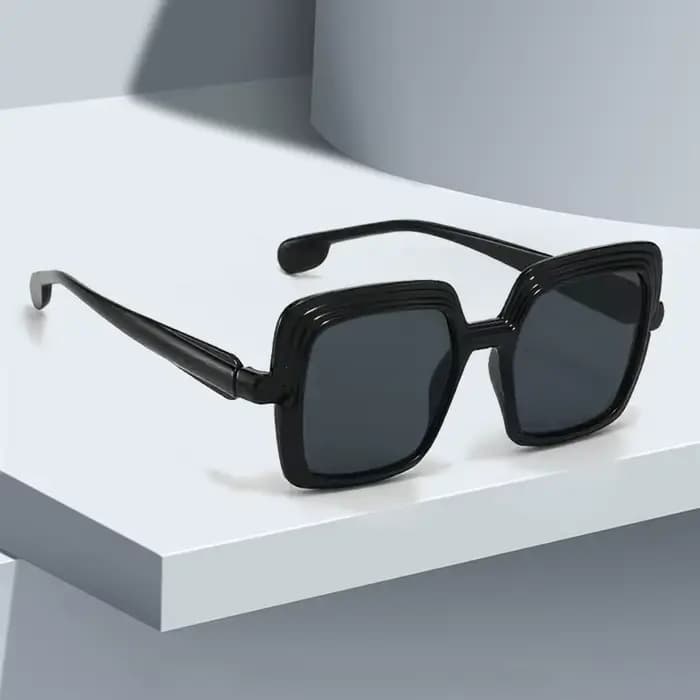 Lunettes de soleil à Double monture transparente pour femmes