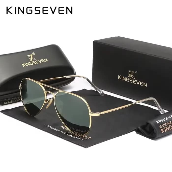 KINGSEVEN pilote alliage hommes lunettes de soleil polarisation UV400 Anti-reflet plein cadre Parsni