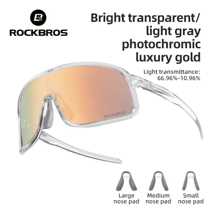 ROCKBROS lunettes photochromiques HD grand cadre lentille