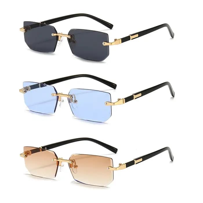 Lunettes de soleil rectangulaires sans bords