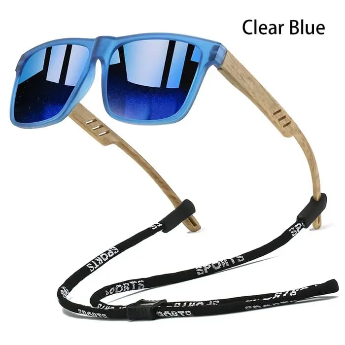 Lunettes de soleil carrées classiques avec chaîne