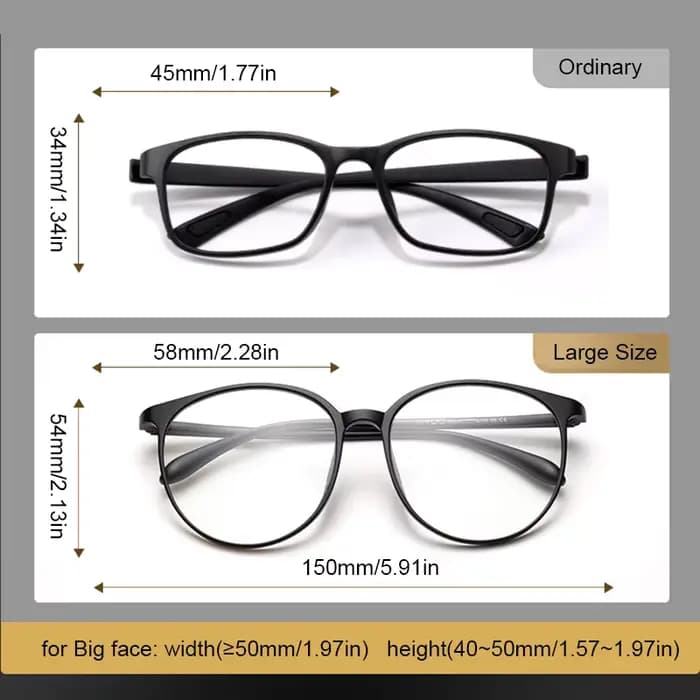 Monture de lunettes ronde surdimensionnée de 150mm pour hommes et femmes