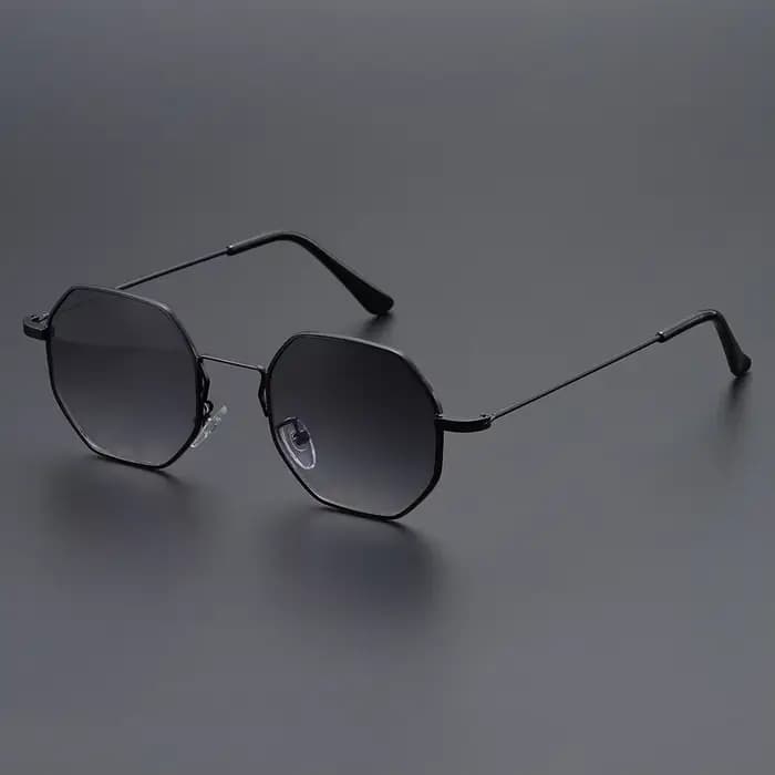 Lunettes de soleil classiques pour hommes avec monture géométrique, confortables, protectrices contr