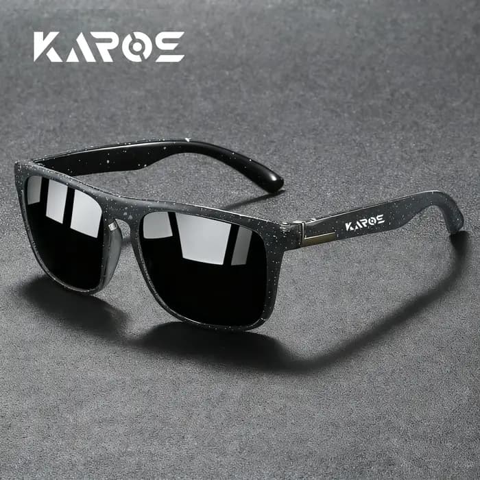 KAROS Lunettes de soleil polarisées de style rétro avec filtre UV400, construction durable pour homm