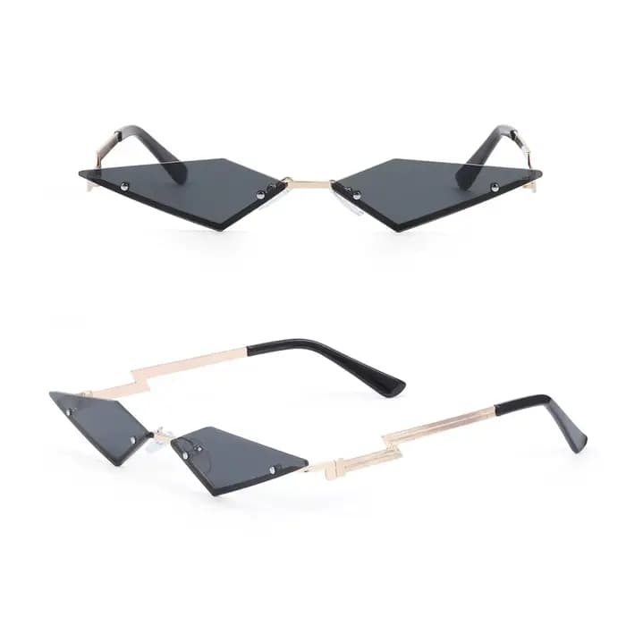 Lunettes de soleil en forme de flamme sans monture