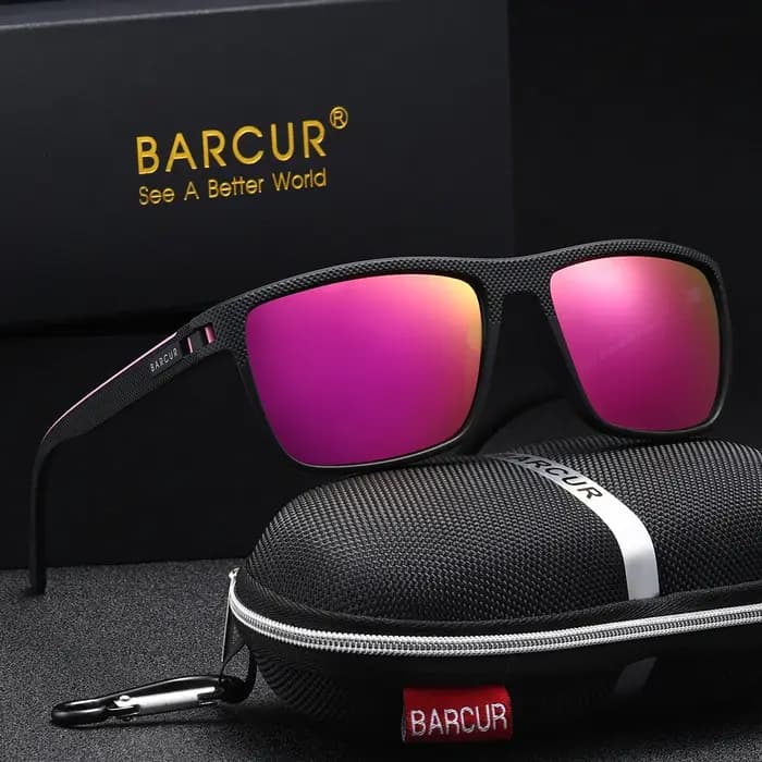 BARCUR Lunettes de soleil de base classiques légères et confortables avec matériau de lentille Tac résistant aux UV