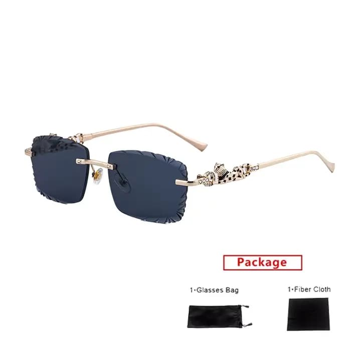 Lunettes de soleil carrées sans monture mimiyou pour hommes