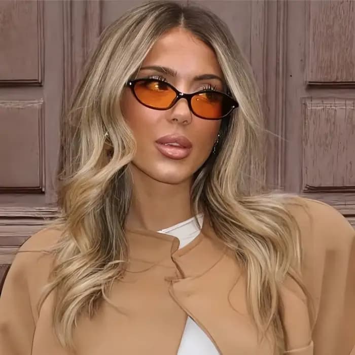 Lunettes de soleil ovales rétro pour femmes