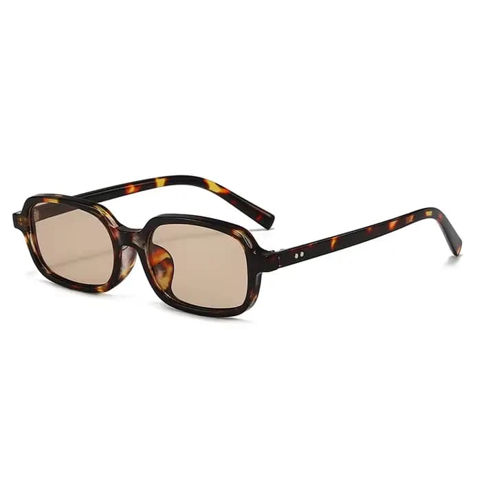 Lunettes de protection nouvelles petites lunettes de soleil rectangulaires femmes mode lentille colo