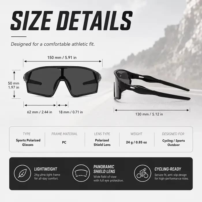 Lunettes de soleil polarisées pour hommes et femmes