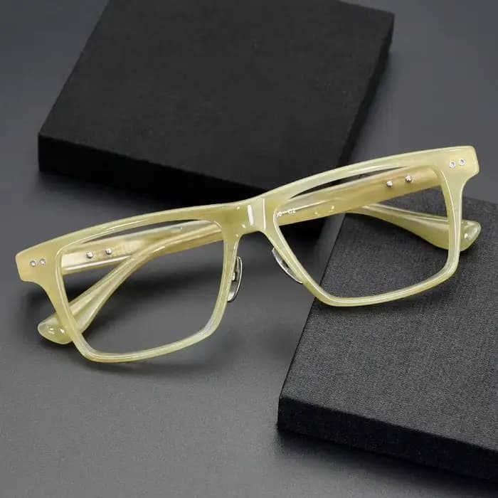 Montures de lunettes de vue en acétate pour hommes DTS-407, en titane, carrées, faites à la main, style japonais, anti-lumière bleue, Gafa