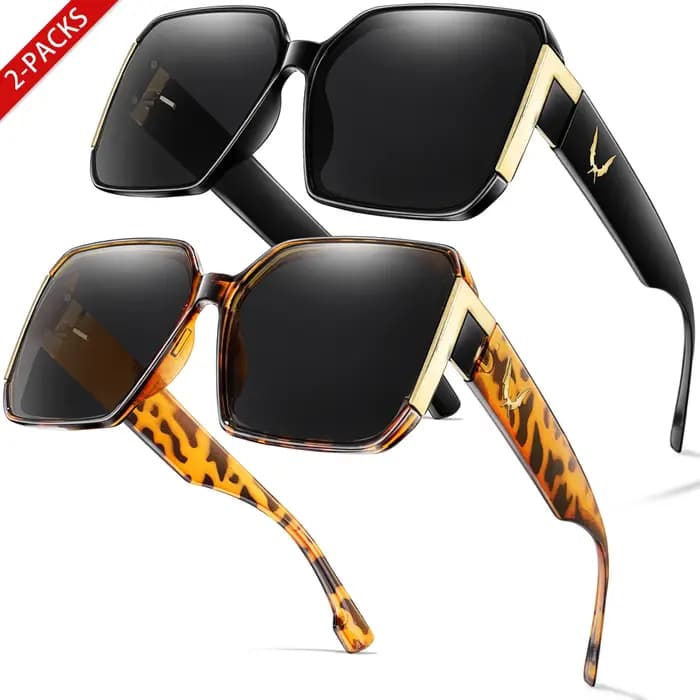 2 paires de lunettes tendance pour femmes et hommes