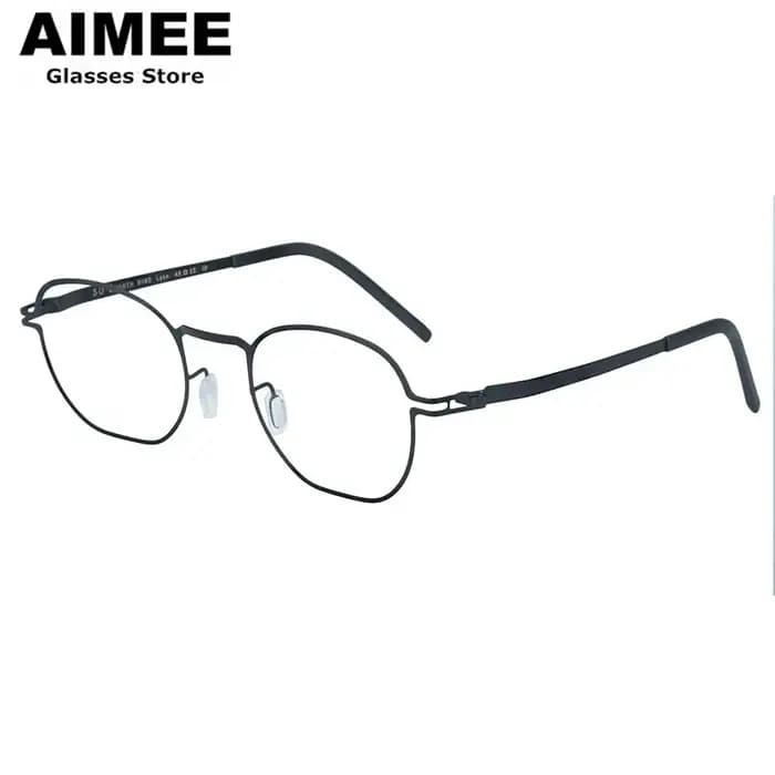 Garantie à vie pas de décoloration hommes lunettes carrées polygone marque allemande ultralégères sans vis