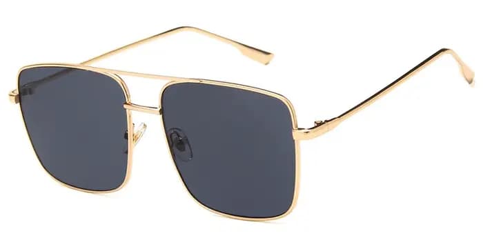 Lunettes de soleil surdimensionnées en métal pour femmes