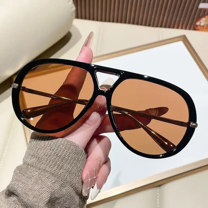 Lunettes de soleil pilote surdimensionnées pour femmes