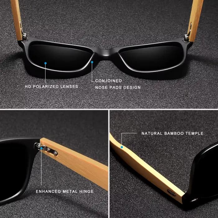 Lunettes de soleil en bambou hommes et femmes tout en KINGSEVEN DESIGN