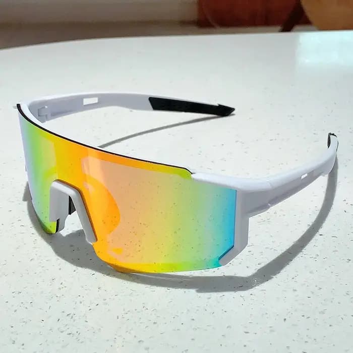 Nouvelles lunettes de soleil intégrées à grande monture colorées pour le cyclisme