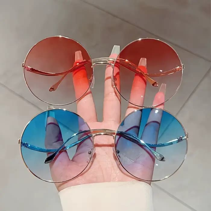 Lunettes de soleil rondes surdimensionnées pour femmes