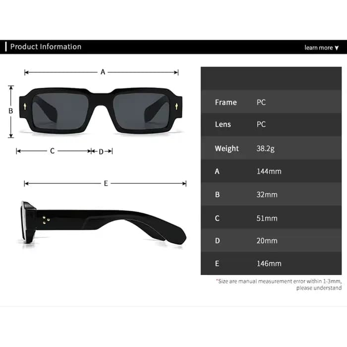Lunettes de soleil Punk à rivets classiques pour hommes et femmes