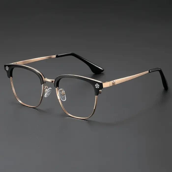 Lunettes à demi-monture de style japonais pour hommes et femmes