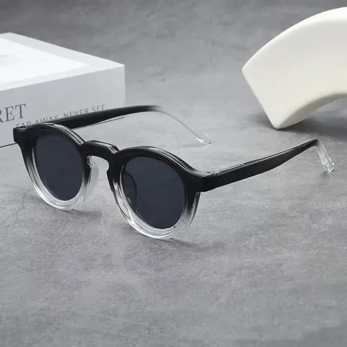 Lunettes de soleil rondes rétro à petite monture, personnalisées, haut de gamme, pour hommes et femm