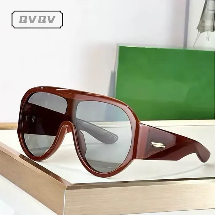 Lunettes de soleil de pilote de marque de luxe pour femme, surdimensionnées, monobloc, vintage, tendance, pour la conduite, Gafas De Sol