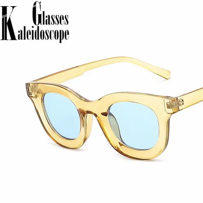 Lunettes de soleil rondes concaves pour femmes marque de mode concepteur petites