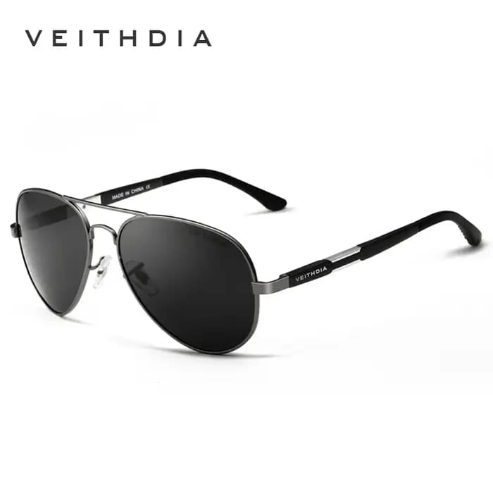 VEITHDIA pilote lunettes de soleil en aluminium hommes lunettes pour femme polarisées UV400 lentille