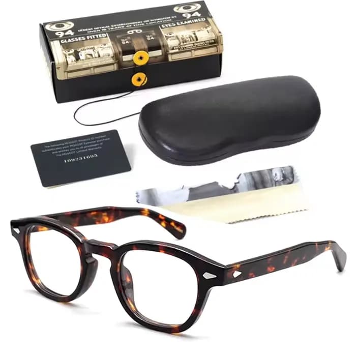 Lunettes de style Johnny Depp pour hommes, monture de lunettes, lentille transparente, marque de cré