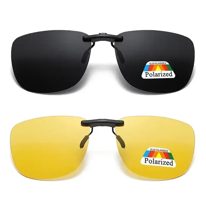 Lunettes de soleil polarisées à Clip carré pour femmes et hommes